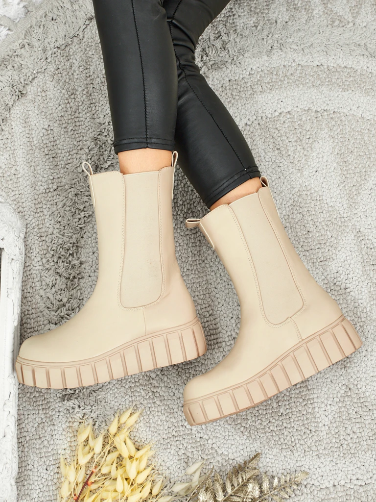 Высокие женские ботинки из экокожи Livora