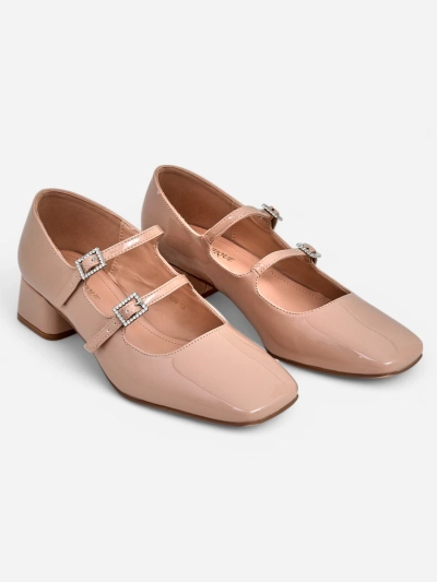 Royalfashion Лаковые женские туфли на блочном каблуке с ремешками Vible
