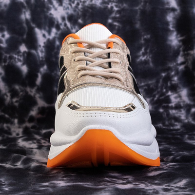 White and gold women's sports shoes Tifel - Footwear