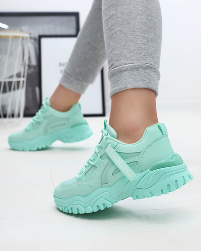 Мятные женские кроссовки спортивная обувь Evilpo- Footwear