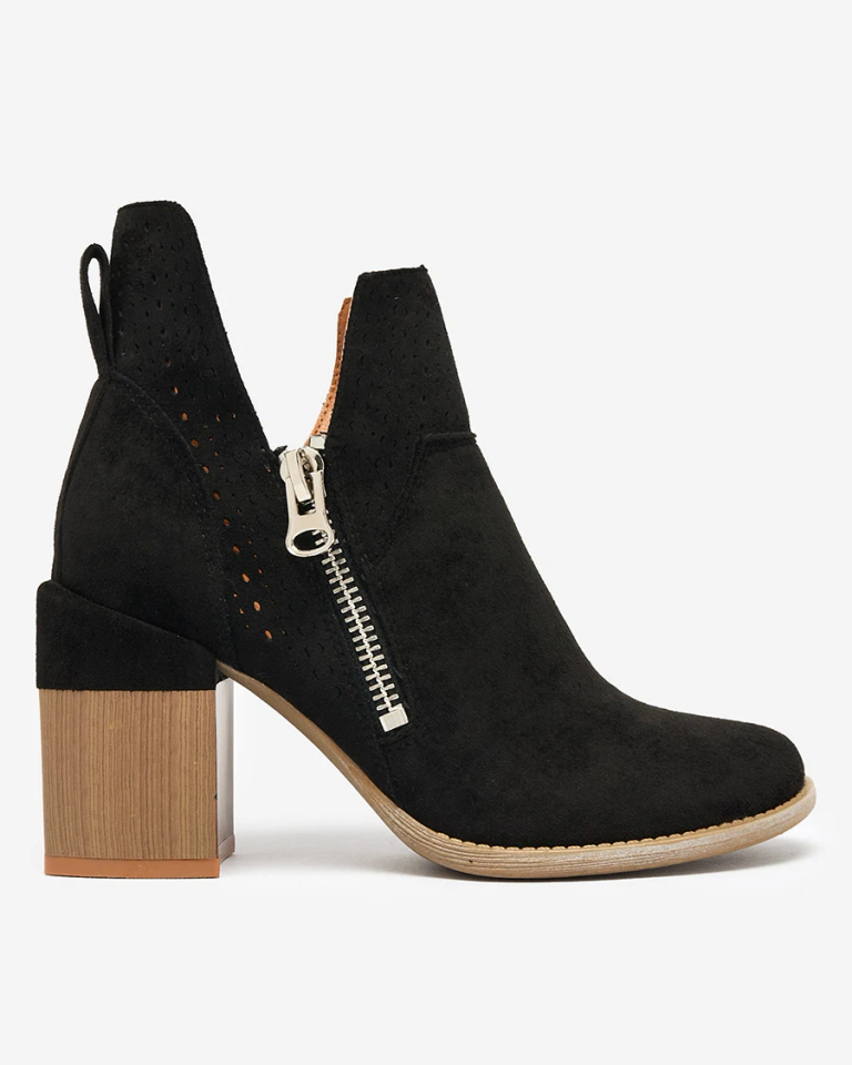 Royalfashion Black openwork stiletto boots Veviret