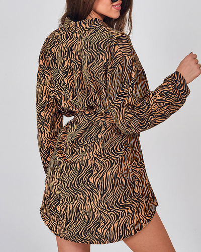 Royalfashion women's mini dress in a'la zebra pattern