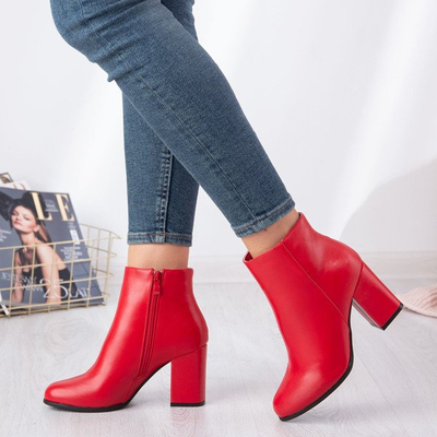 Red boots on a higher post Pekan - Footwear