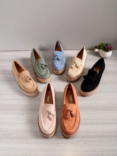 Royalfashion Women's moccasins on a wedge heel Ogalda