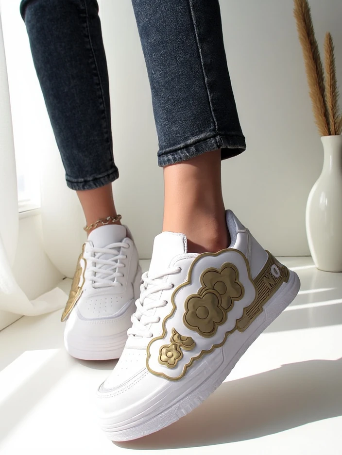 Royalfashion Sieviešu sporta apavi ar dekoratīvu augšu Nendales