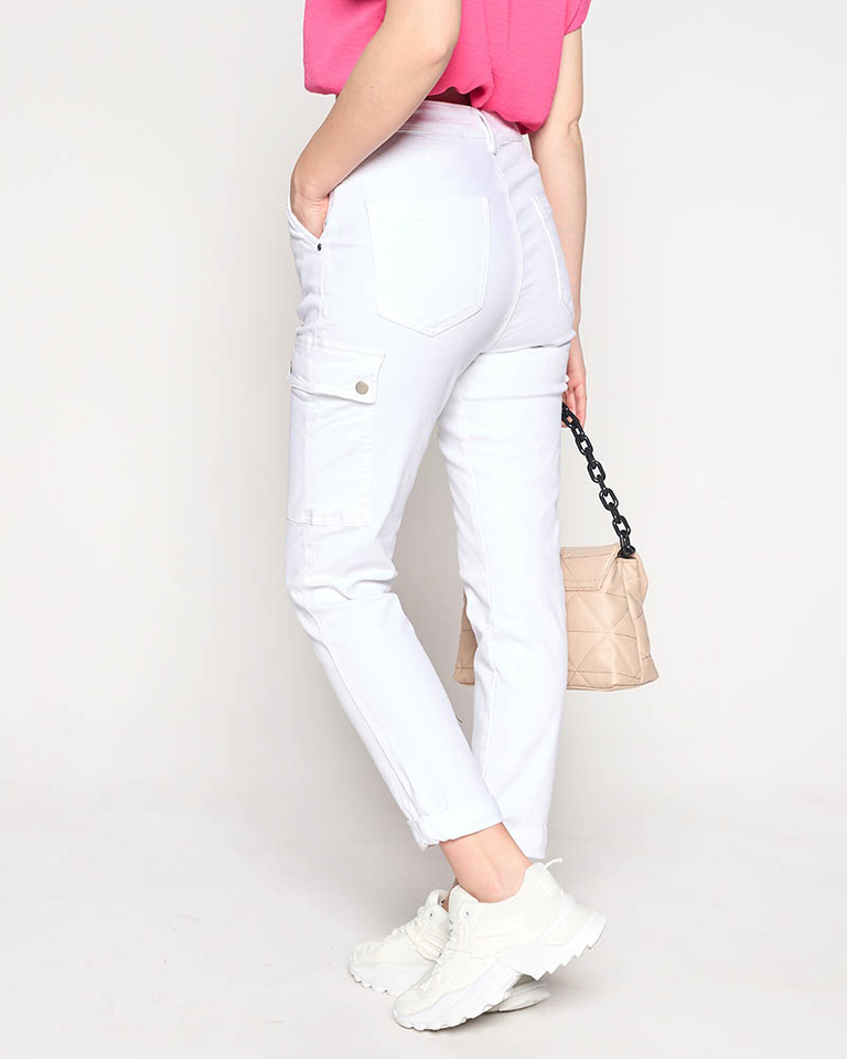 Women's white cargo pants - Clothing