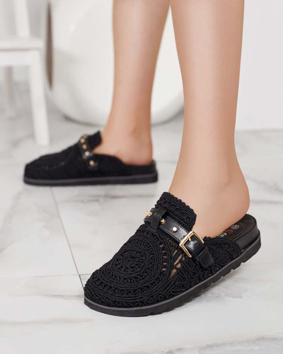 Royalfashion Женские шлепанцы с вышивкой Leronip