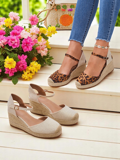 Callista Royalfashion Women's Wedge Sandals Beige Eco Leather