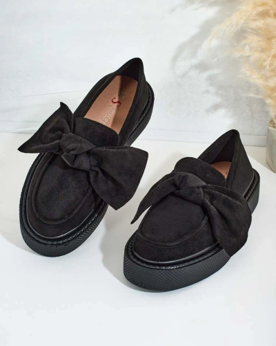 Royalfashion Women's half shoes with bow Eriz