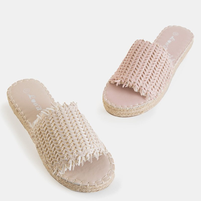 Women's white tweed espadrilles Elizabet - Footwear