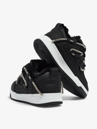 Lavskor: Sneakersy Damskie Luna Czarne z Ekologicznej Skóry na Co Dzień