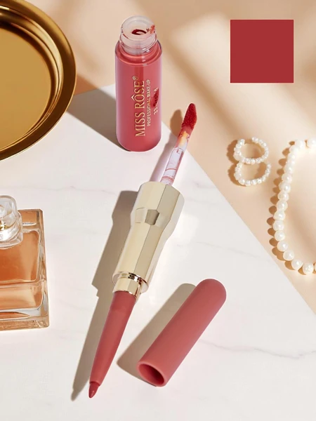 Liquid lipstick and lip liner 2-in-1 Coral Fever