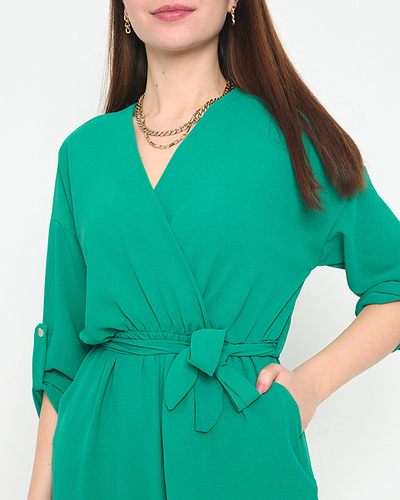 Women's green long jumpsuit - Clothing