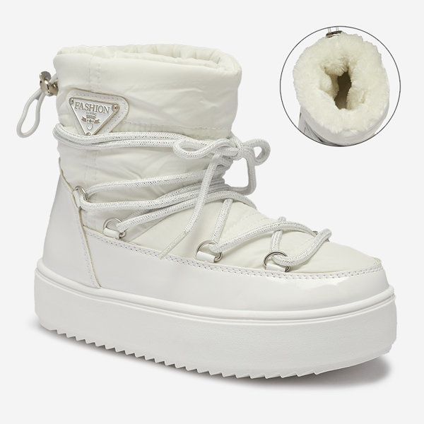 White children's slip-on snow boots Asifa - Footwear