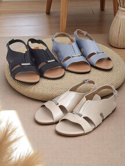 Royalfashion Women's Flat Sole Comfort Sandals