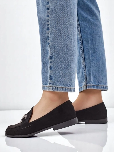 Royalfashion Eleganti sieviešu loafers ar zirkoniju rotājumu Zante