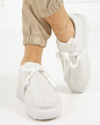 OUTLET Women's white sports sneakers Sumikoa - Footwear