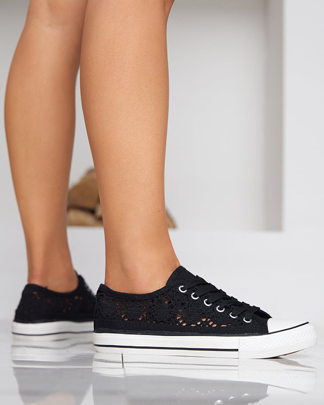 Black women's openwork Tareni sneakers - Footwear
