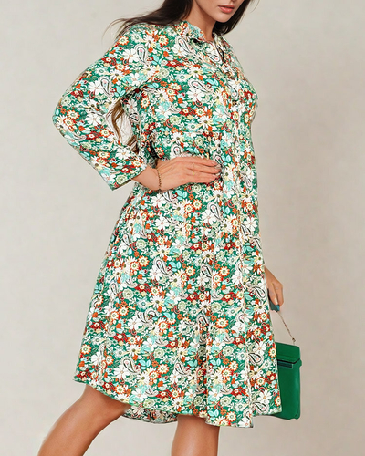 Royalfashion Женское узорчатое платье миди