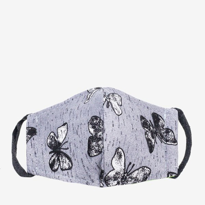 Children's dark blue 3-layer face mask - Masks 1