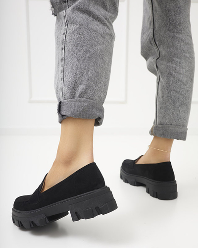 OUTLET Black women's eco suede shoes Visavi - Footwear