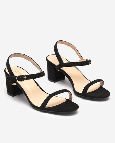 Black sandals on a post, Usopi - Footwear