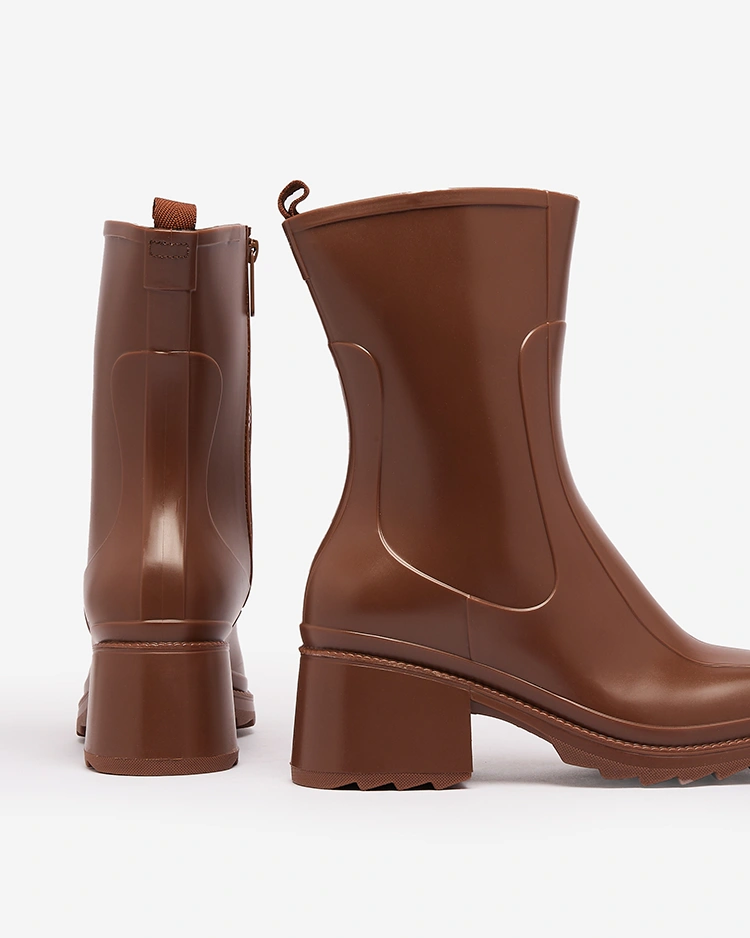 Royalfashion Black matte women's wellingtons a'la boots Tentiris