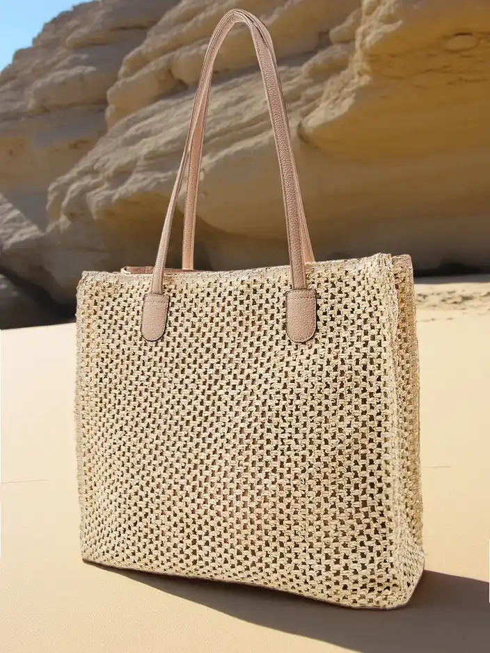 Royalfashion Large straw women's summer bag