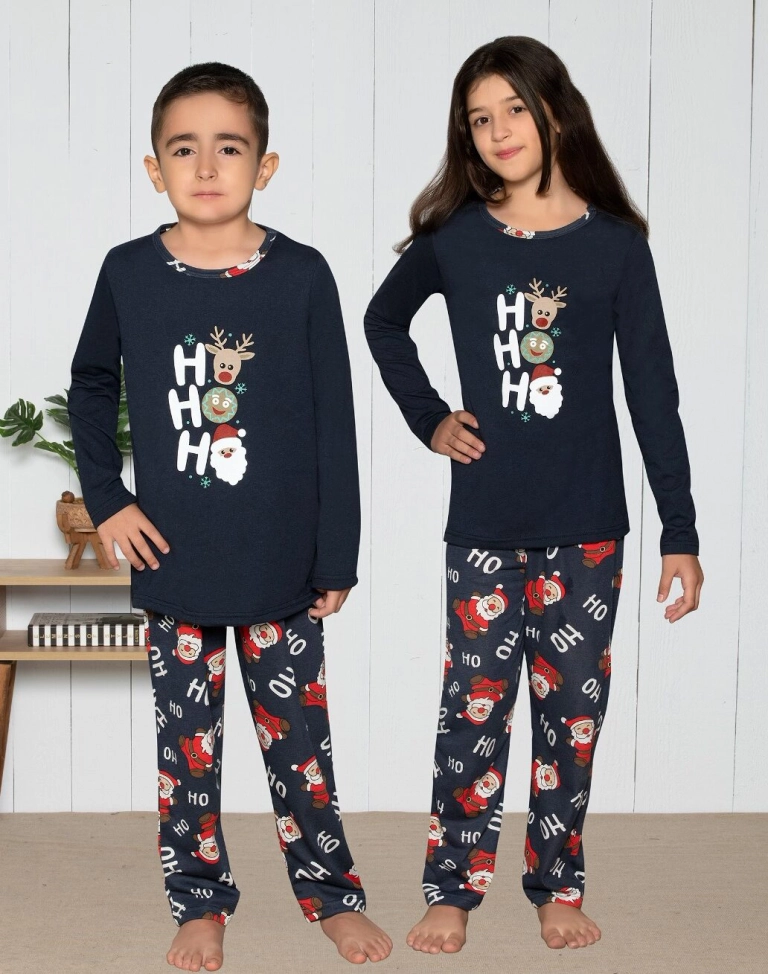 Royalfashion Ziemassvētku bērnu pižāmas ar uzdruku