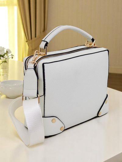 Royalfashion Small square handbag made of eco-leather Mila Box
