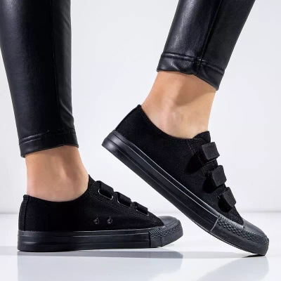 OUTLET Черные женские кроссовки на липучке Lani - Обувь