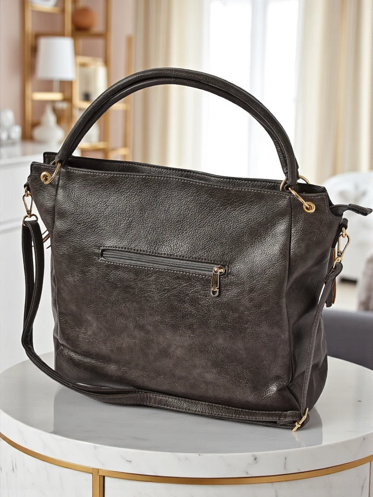 Torebka damska skrzana Artemida Vera – szara elegancja i funkcjonalno