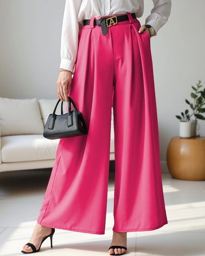 Royalfashion Women's Wide Woven Pants