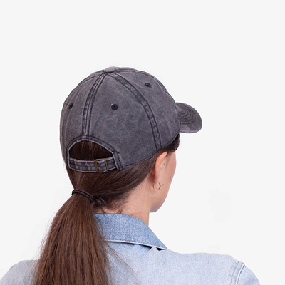 Women's black denim cap - Accessories