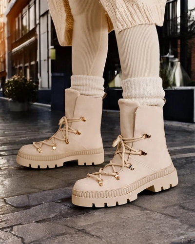 Royalfashion Women's lace-up snow boots Lorii