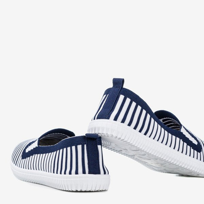 Navy blue slip-on sneakers Fyreo - Footwear 1