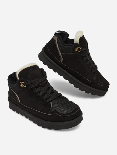 Diana Zwarte Suède Damessneakers Comfortabel voor de Winter