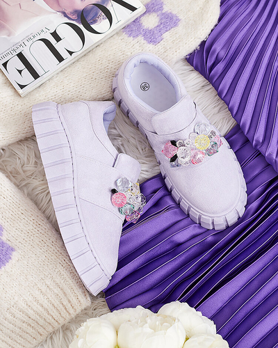 Royalfashion Спортивные полусапожки с цветными камнями Resinello