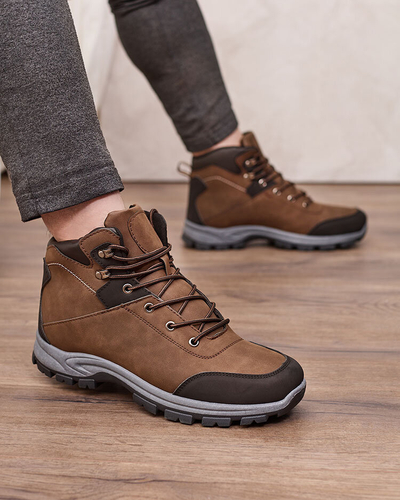 Royalfashion Dark brown men's trappers Nokuki