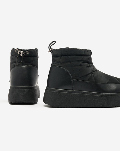 Royalfashion Women's snow boots in black color Fopinia