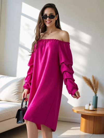 Royalfashion Smooth women's dress a'la Spanish with ruffles