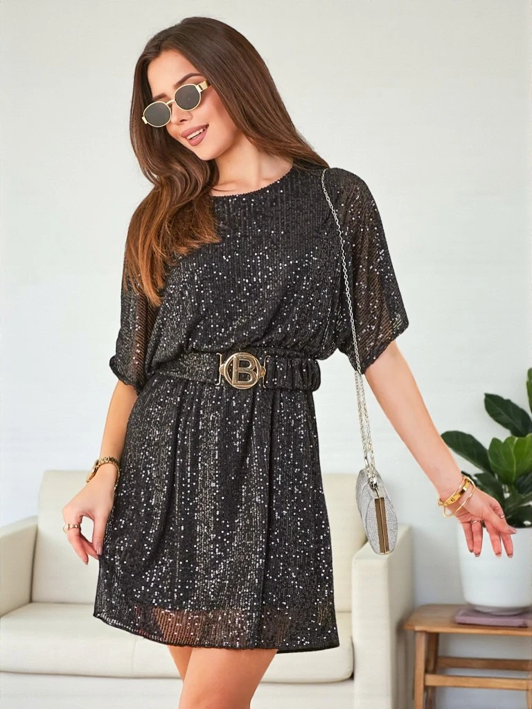 Royalfashion Sievietes kleita ar spuldzītēm