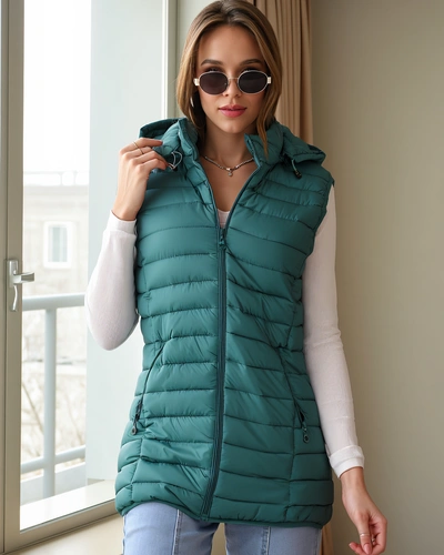 Женская безрукавка Royalfashion с detachable капюшоном