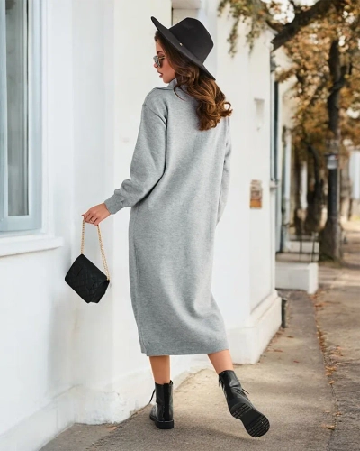 Royalfashion Sieviešu garš svārku džemperkleita