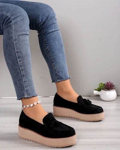 Royalfashion Women's moccasins on a wedge heel Ogalda