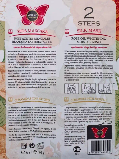 Natural Plant - Set of serum with ceramides and mask with rose 6g+36g x 10pcs