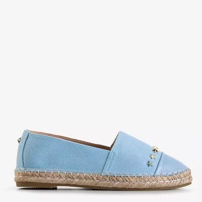 Blue women's espadrilles with Fraus stars - Footwear