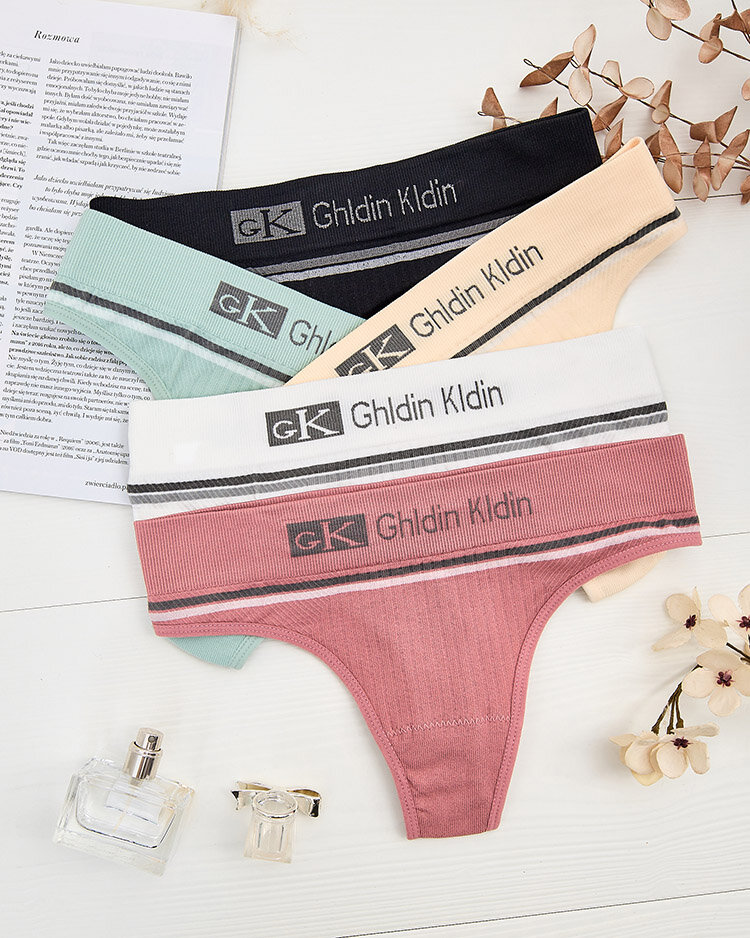 Royalfashion Women's thong panties with inscriptions