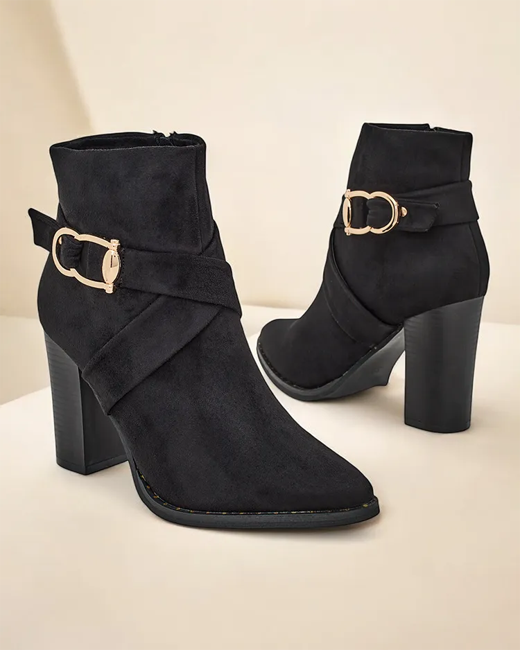 Royalfashion Women's ankle boots on a heel Lomie