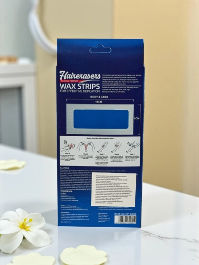 Wax strips for body hair removal